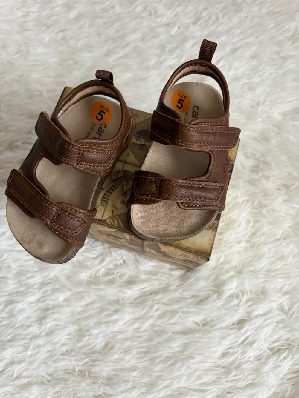 Carter's Brown Toddler Adjustable Strap Sandals